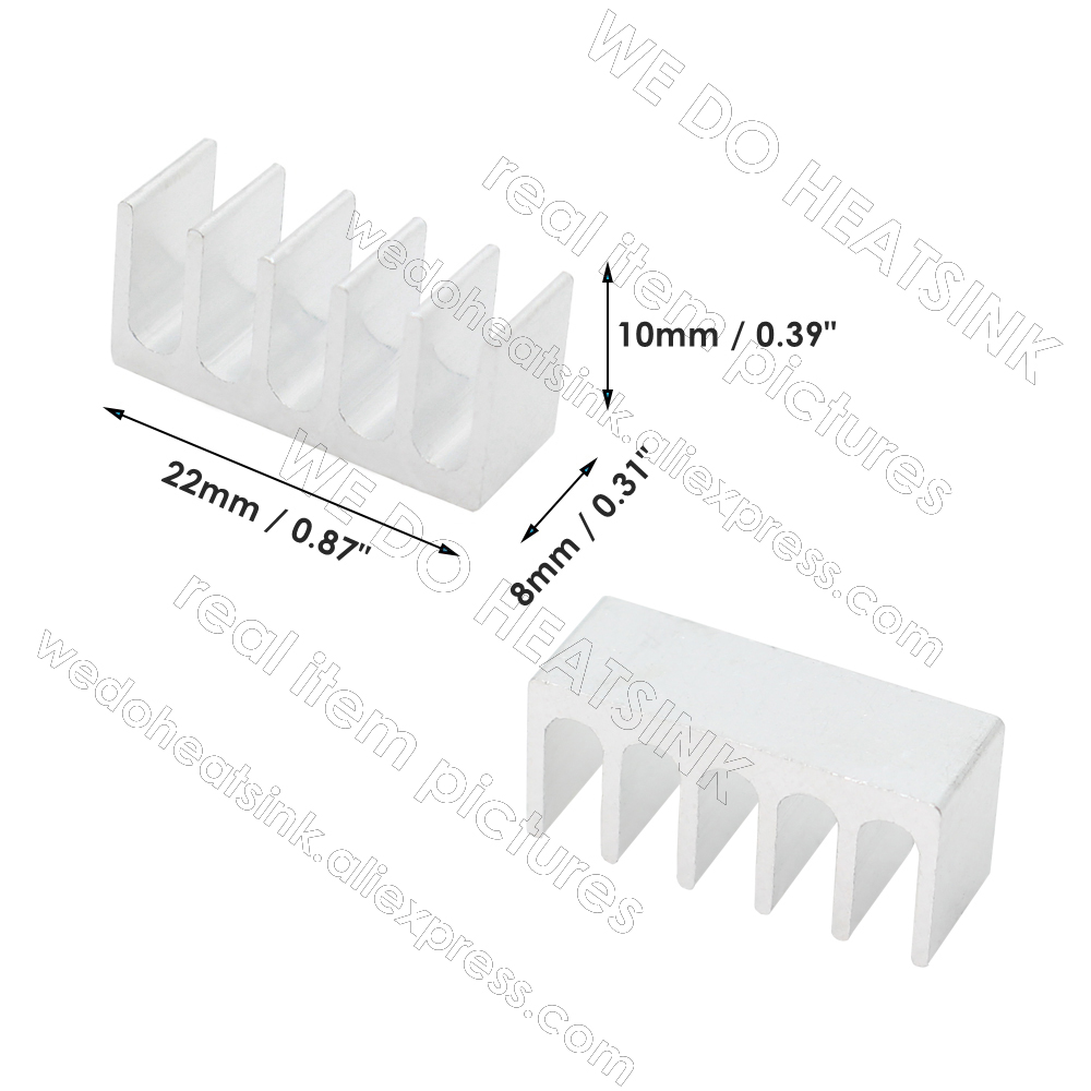WE DO ヒートシンク 8x22x10mm アルミニウム黒 - Raspberry Pi Water Cooling Kit のレビューと価格