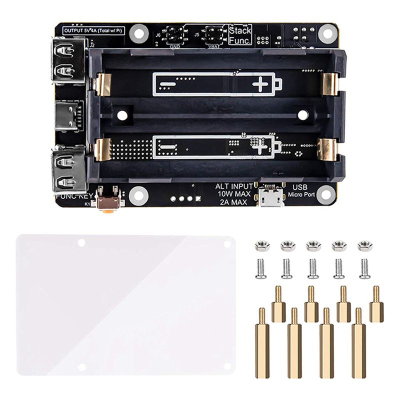 AA08-2X ラズベリーパイ4用UPS電源 無停電UPS  - Raspberry Pi Uninterrupted Power Supply Ups 18650 のレビューと価格