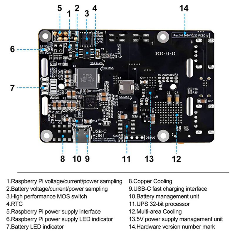 繊細な質感-2X Raspberry Pi 4 UPS電源用 - Raspberry Pi Uninterrupted Power Supply Ups 18650 のレビューと価格